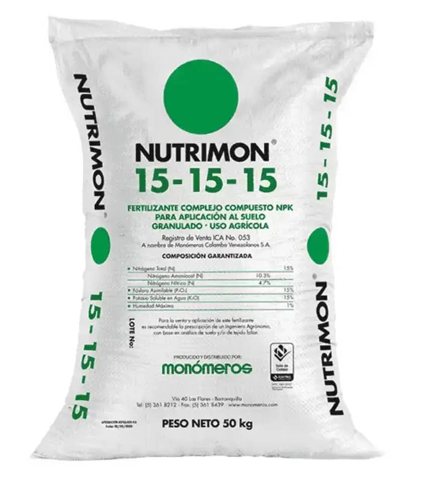 Fertilizante 15-15-15 Nutrimon - Saco 50 Kg