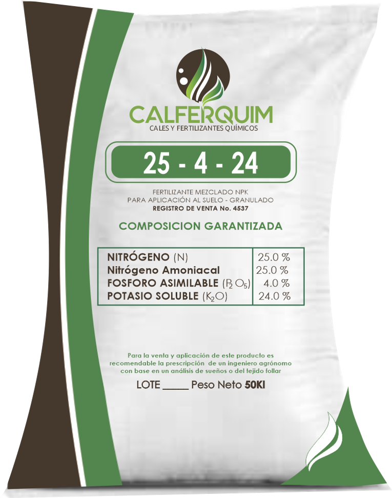 Fertilizante Calferquim 25-4-24 - Saco 50Kg