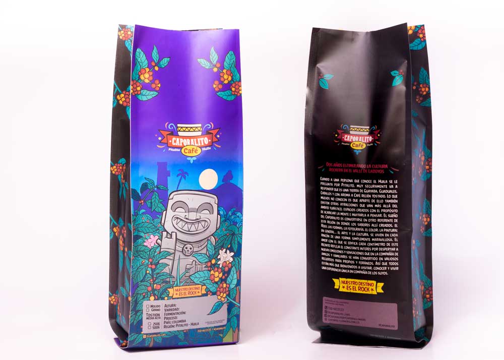 Bolsas impresa y personalizada para Café Tostado
